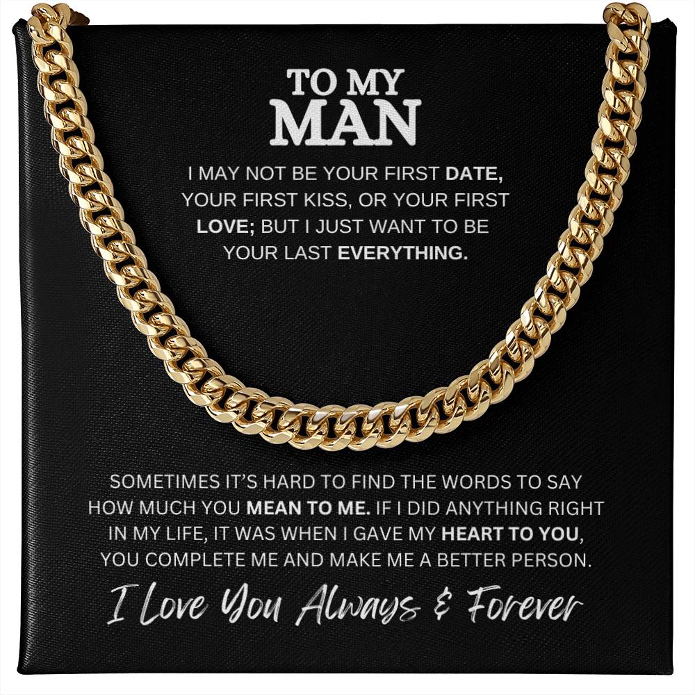 TO MY MAN | CUBAN LINK CHAIN | HEARTFELT MESSAGE