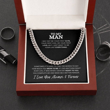 TO MY MAN | CUBAN LINK CHAIN | HEARTFELT MESSAGE