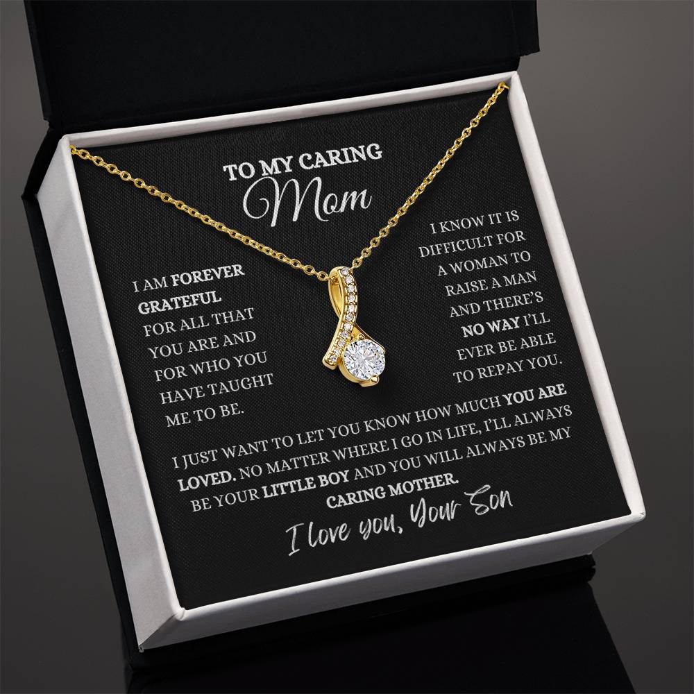 To My Caring Mom | Alluring Beauty Necklace | Heartfelt Message From Son