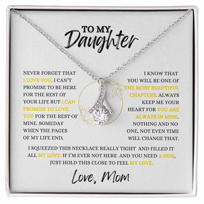 TO  MY DAUGHTER - Necklace Gift From Mom, Daughter Gift, Inspirational Strength Gift, Daughter Necklace, Love Knot, 14k Sentimental