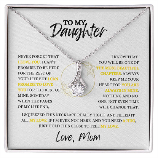 TO  MY DAUGHTER - Necklace Gift From Mom, Daughter Gift, Inspirational Strength Gift, Daughter Necklace, Love Knot, 14k Sentimental