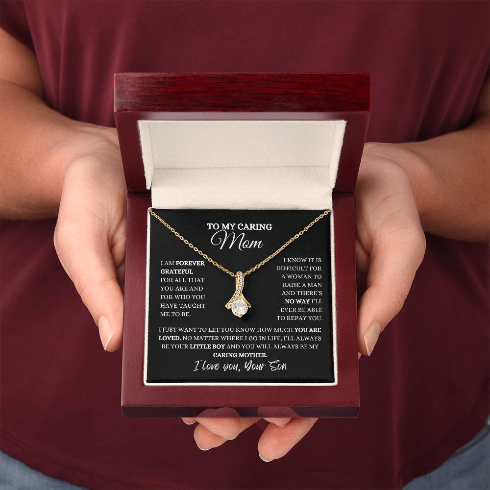 To My Caring Mom | Alluring Beauty Necklace | Heartfelt Message From Son