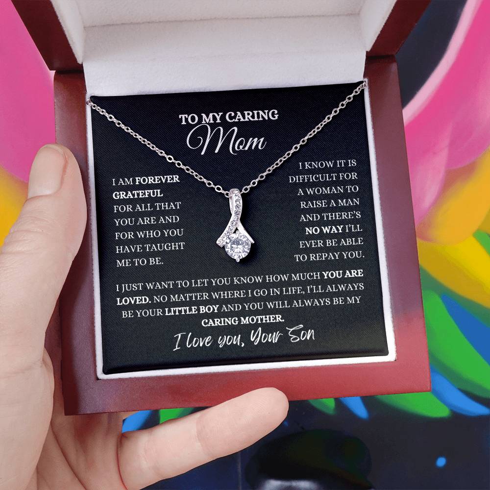 To My Caring Mom | Alluring Beauty Necklace | Heartfelt Message From Son