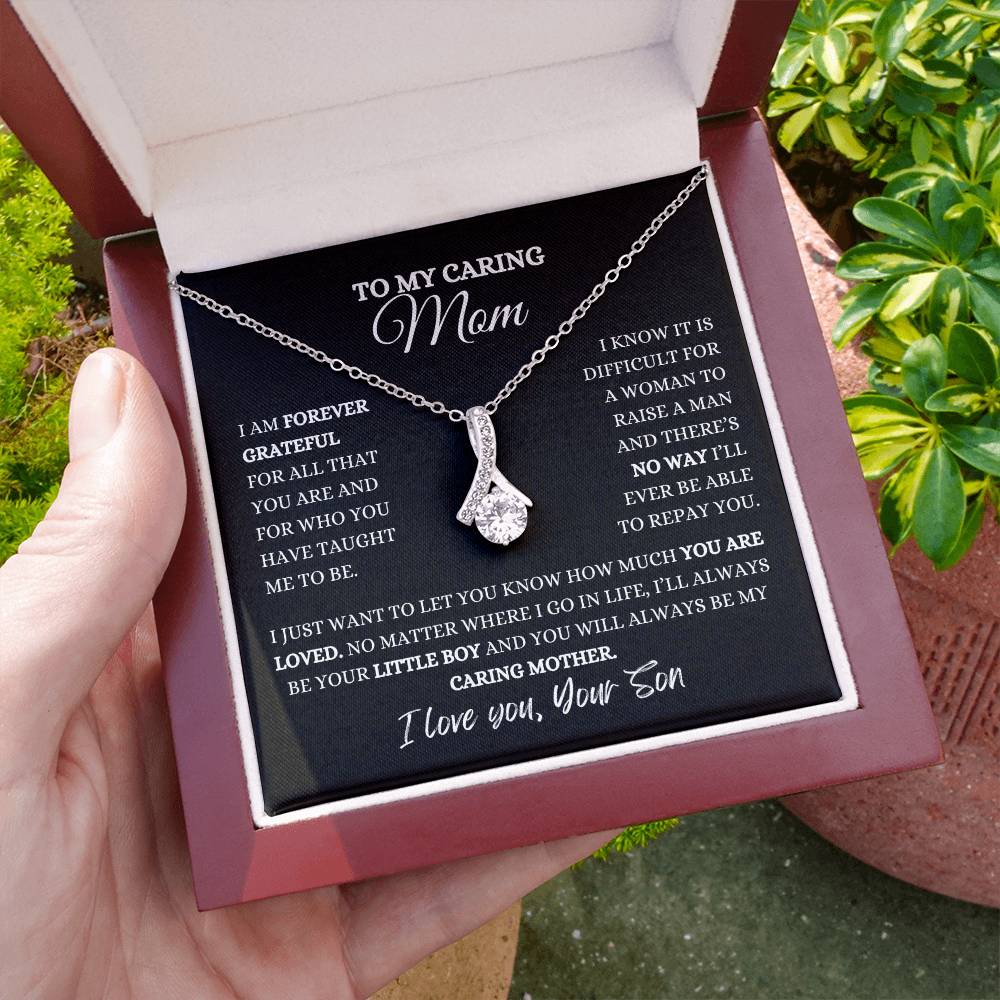 To My Caring Mom | Alluring Beauty Necklace | Heartfelt Message From Son