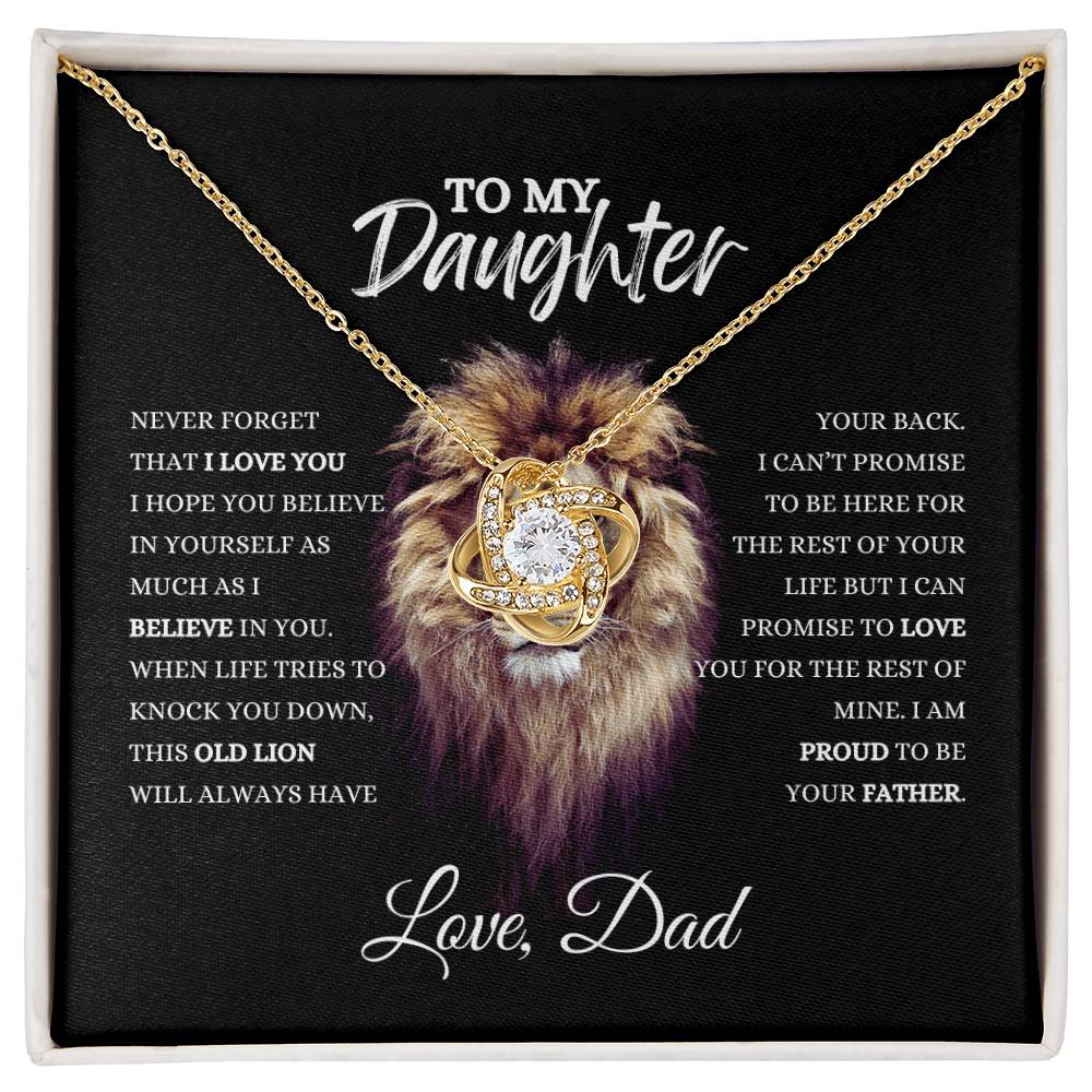 To My Daughter | Love Knot Necklace | Heartfelt Message From Dad