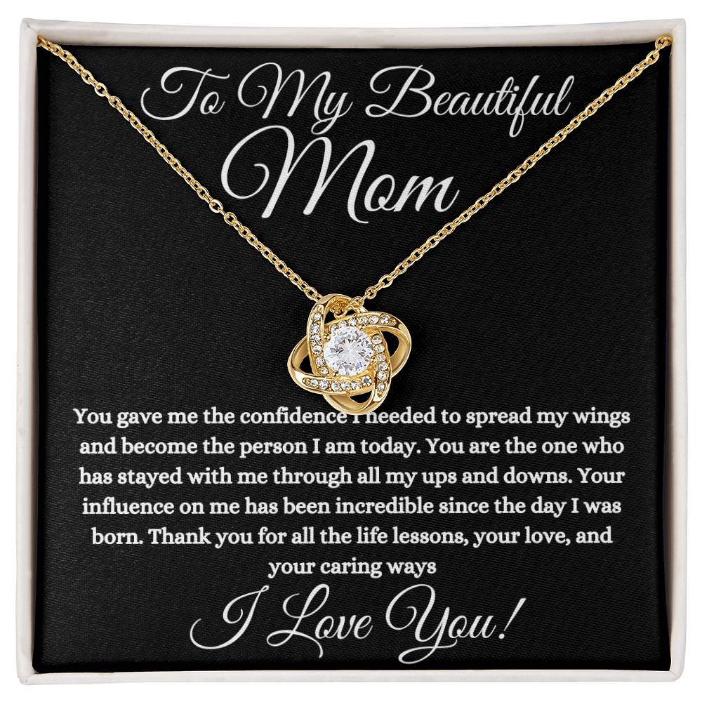 To My Beautiful Mom | Love Knot Necklace | Heartfelt Message