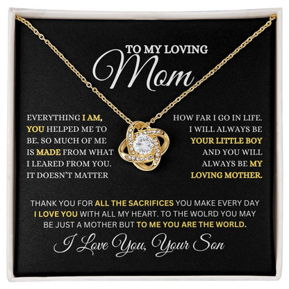 To My Mom | Love Knot Necklace Gift From Son