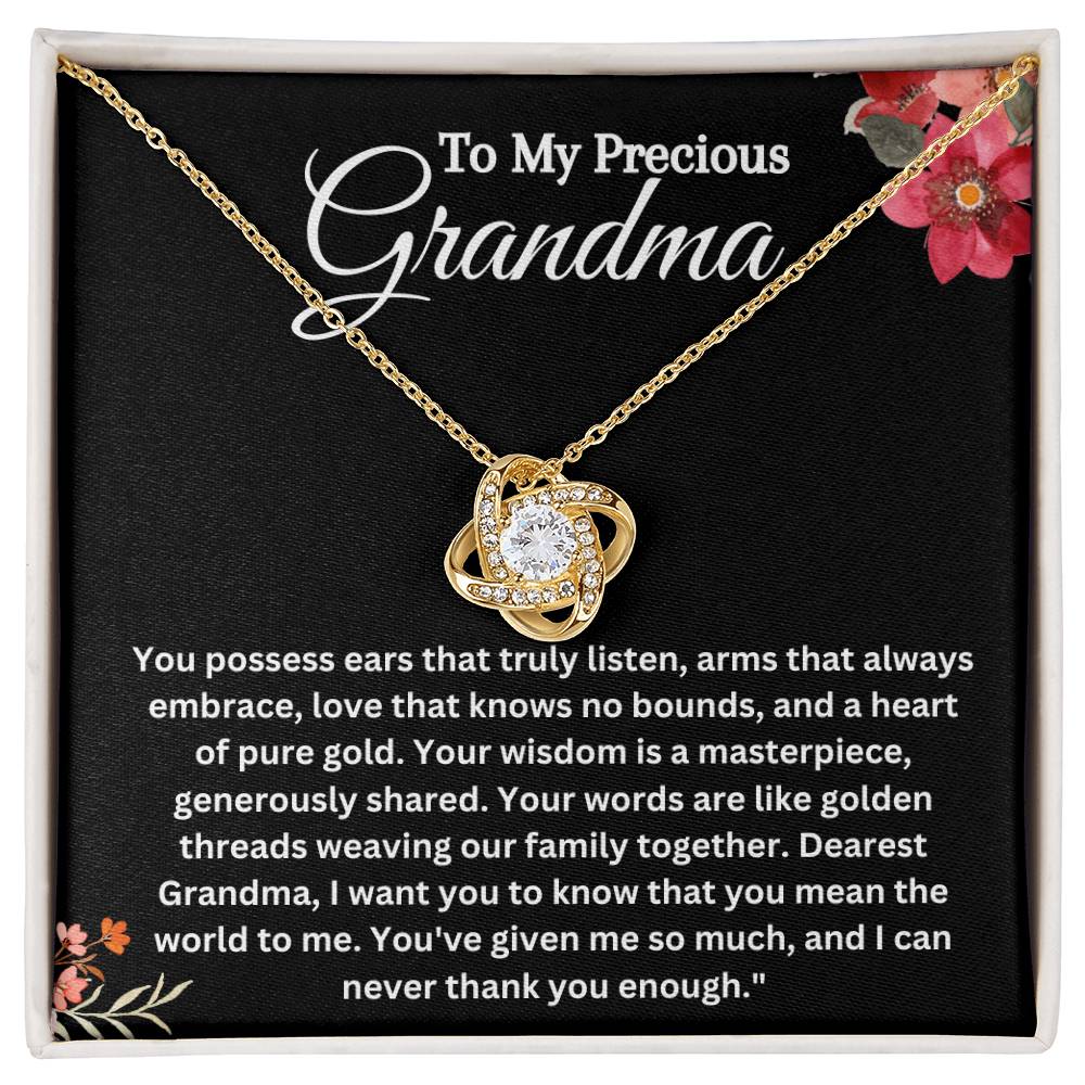 To My Grandma | Love Knot Necklace | Heartfelt Message