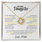 TO  MY DAUGHTER - Necklace Gift From Mom, Daughter Gift, Inspirational Strength Gift, Daughter Necklace, Love Knot, 14k Sentimental