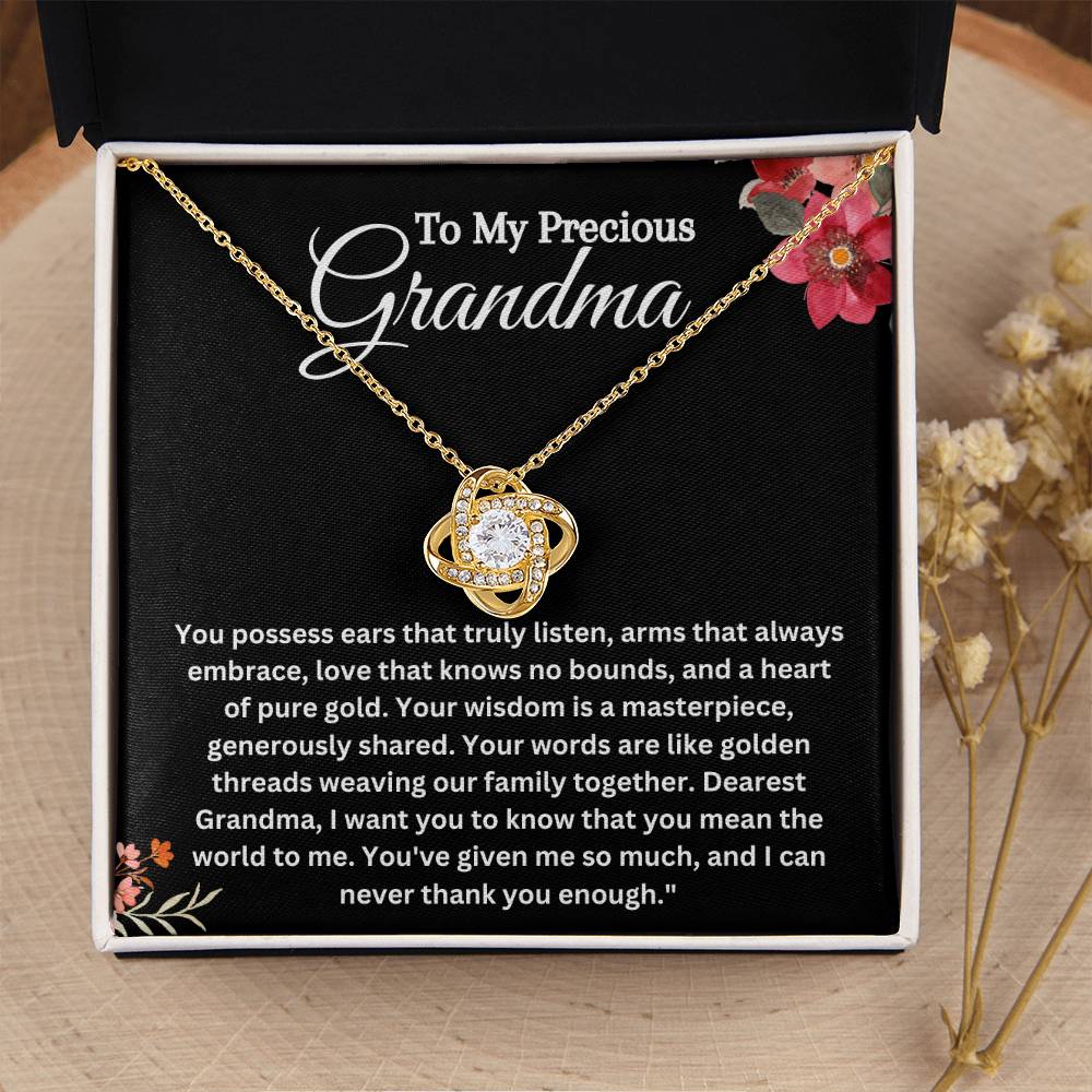 To My Grandma | Love Knot Necklace | Heartfelt Message