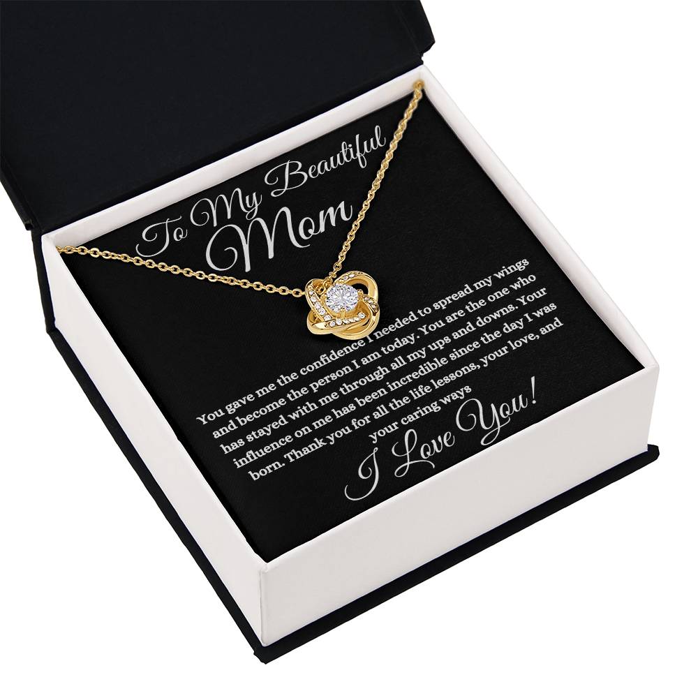 To My Beautiful Mom | Love Knot Necklace | Heartfelt Message