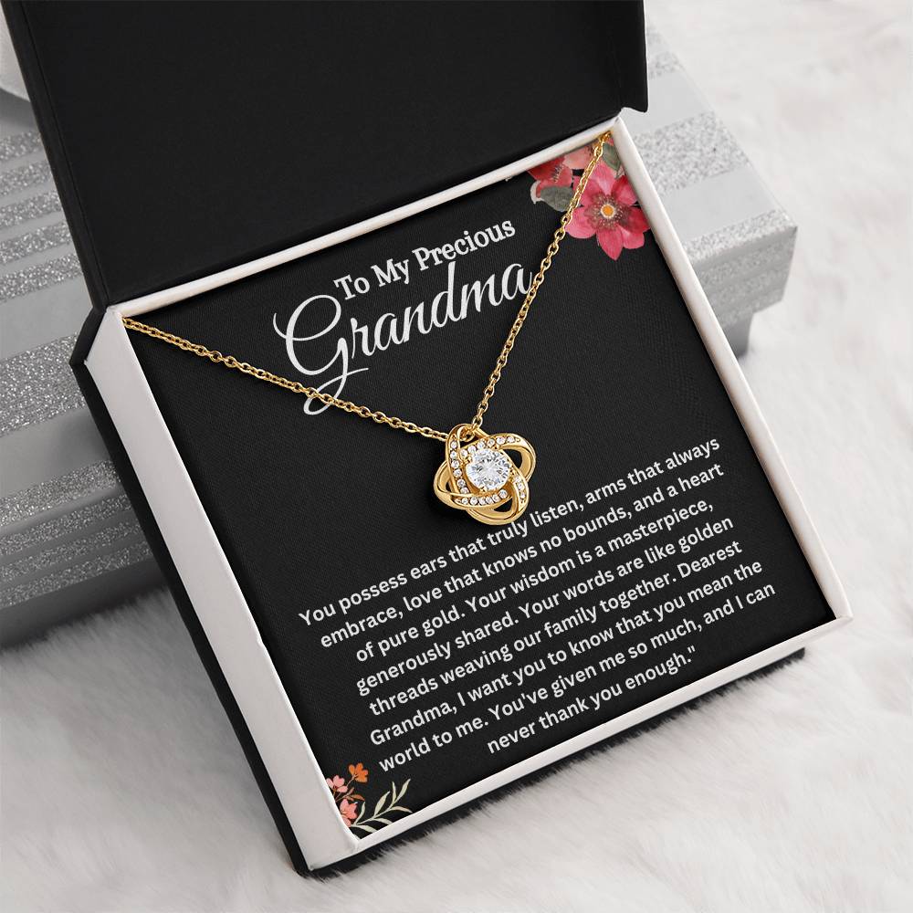 To My Grandma | Love Knot Necklace | Heartfelt Message