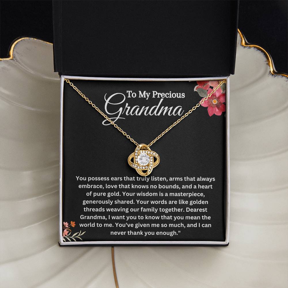 To My Grandma | Love Knot Necklace | Heartfelt Message