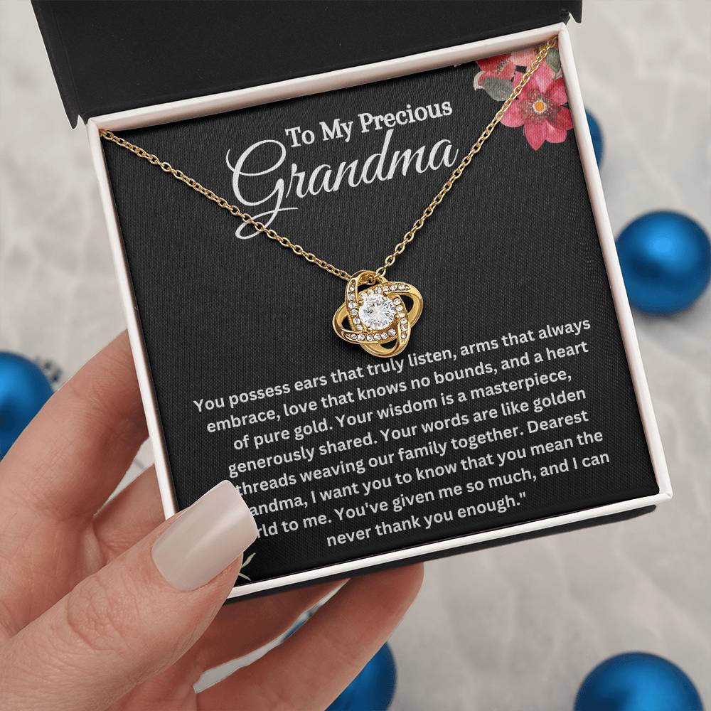 To My Grandma | Love Knot Necklace | Heartfelt Message