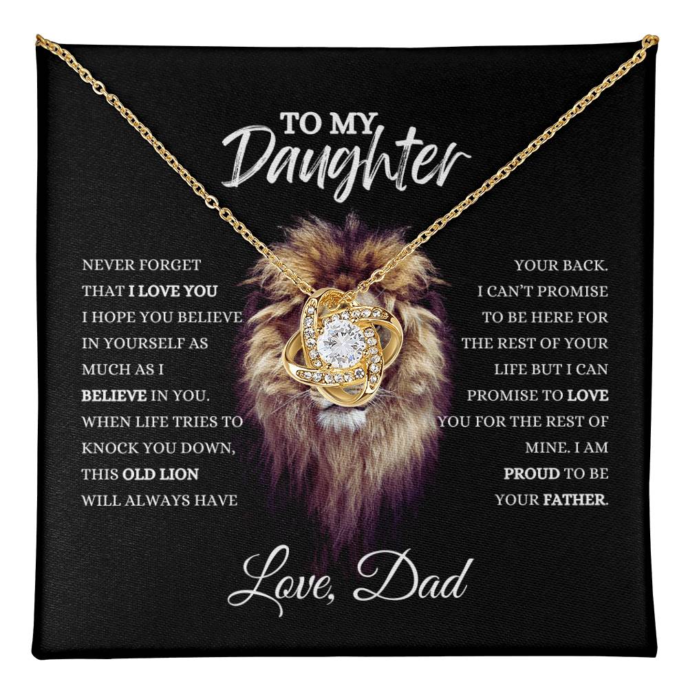 To My Daughter | Love Knot Necklace | Heartfelt Message From Dad