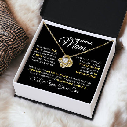 To My Mom | Love Knot Necklace Gift From Son