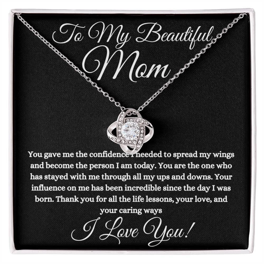 To My Beautiful Mom | Love Knot Necklace | Heartfelt Message