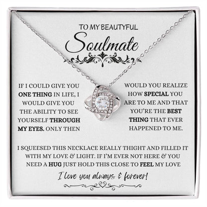 To My Soulmate Necklace, Gift For Soulmate, Wife, Gf, Girlfriend, Fiancee, Future Wife, Message Card Jewelry