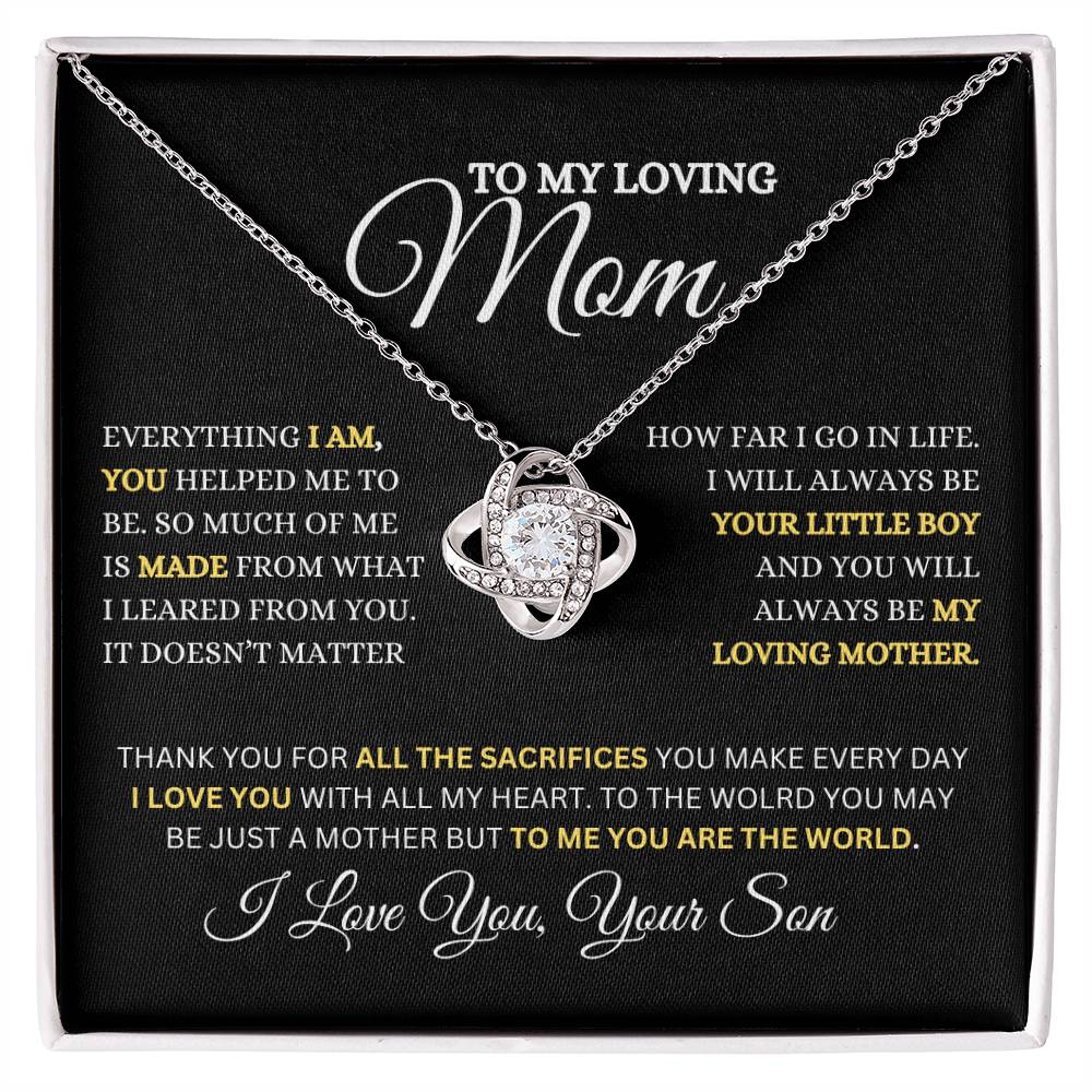 To My Mom | Love Knot Necklace Gift From Son