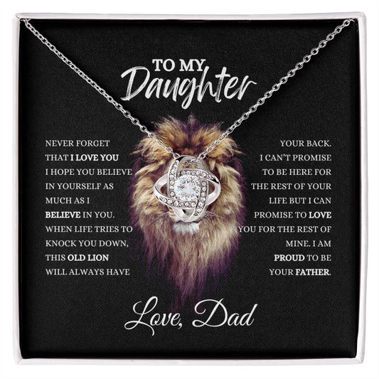 To My Daughter | Love Knot Necklace | Heartfelt Message From Dad