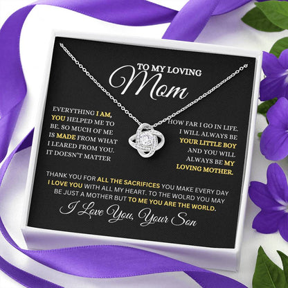 To My Mom | Love Knot Necklace Gift From Son