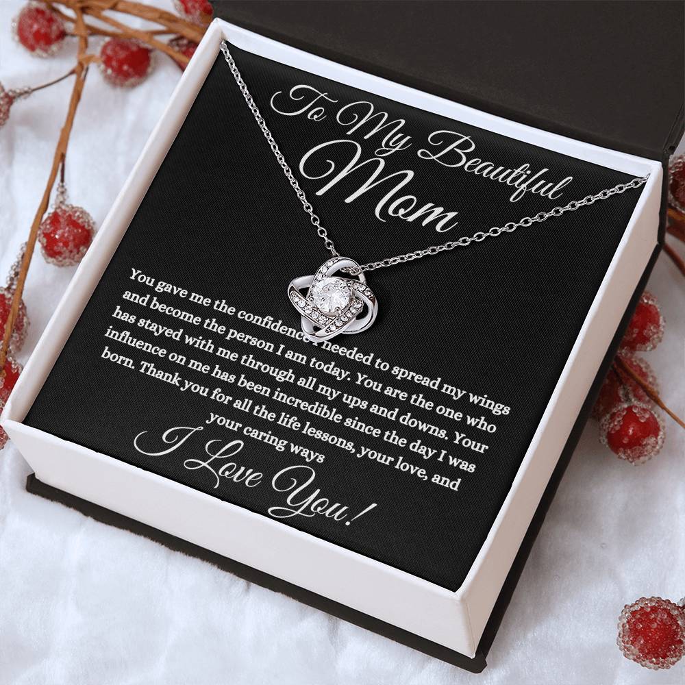 To My Beautiful Mom | Love Knot Necklace | Heartfelt Message