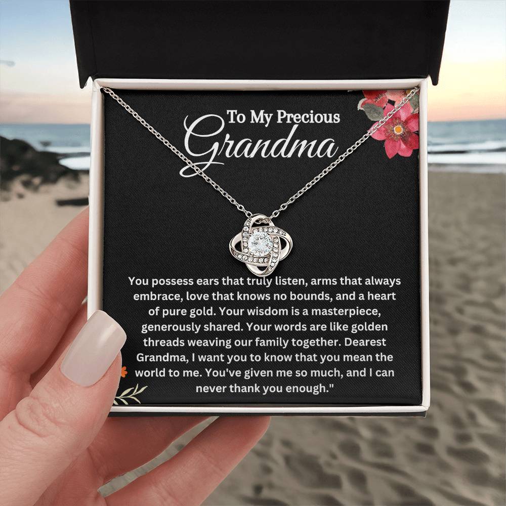 To My Grandma | Love Knot Necklace | Heartfelt Message