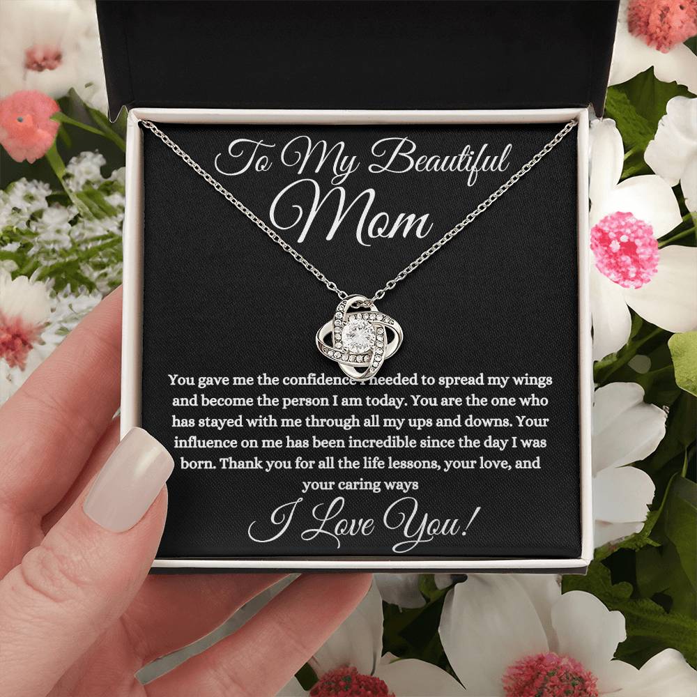 To My Beautiful Mom | Love Knot Necklace | Heartfelt Message