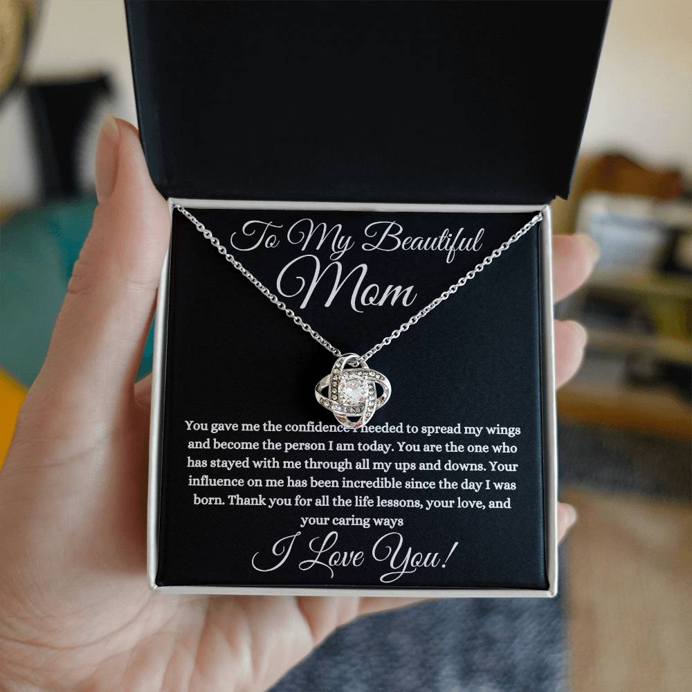 To My Beautiful Mom | Love Knot Necklace | Heartfelt Message