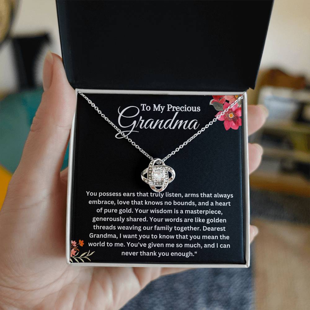 To My Grandma | Love Knot Necklace | Heartfelt Message