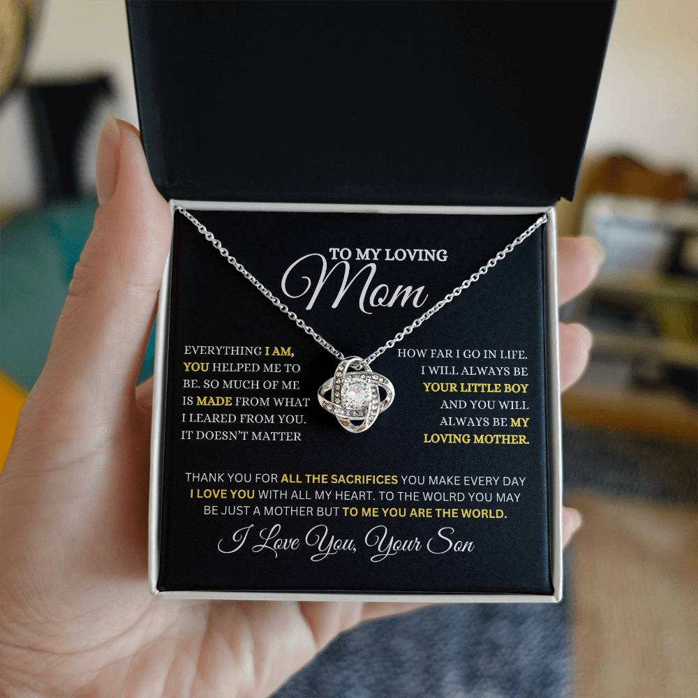 To My Mom | Love Knot Necklace Gift From Son