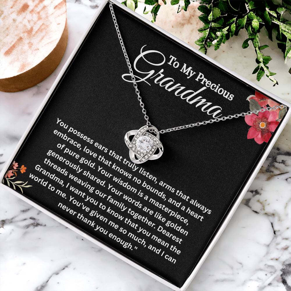 To My Grandma | Love Knot Necklace | Heartfelt Message