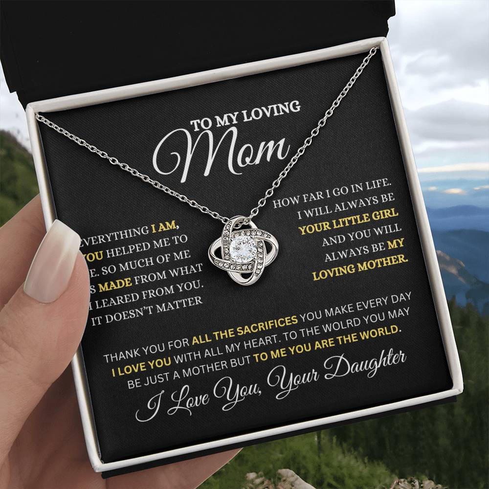 To My Mom | Love Knot Necklace Gift From Daughter