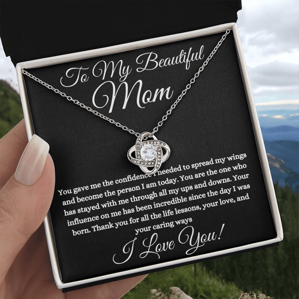 To My Beautiful Mom | Love Knot Necklace | Heartfelt Message