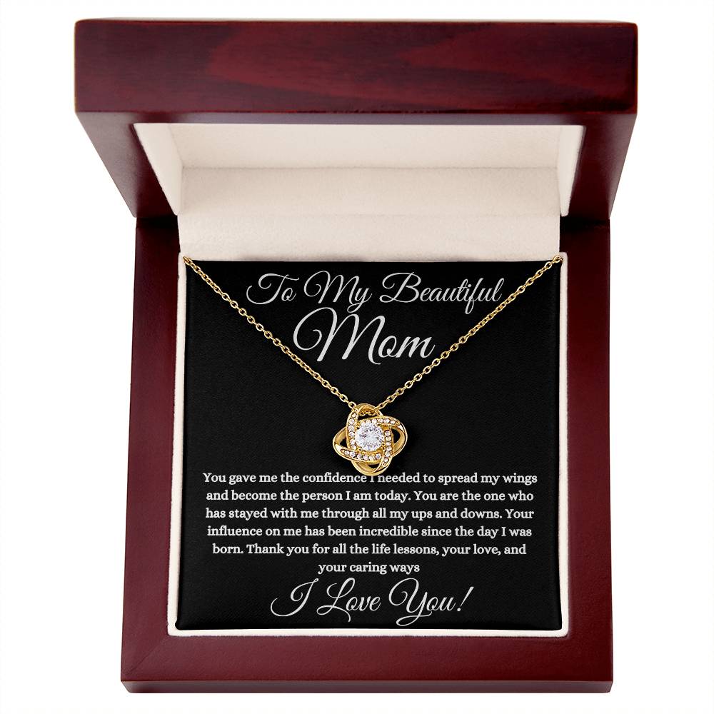 To My Beautiful Mom | Love Knot Necklace | Heartfelt Message