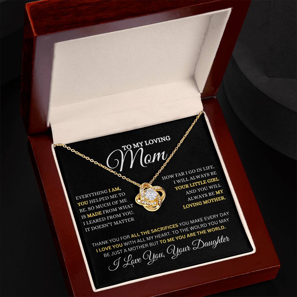 To My Mom | Love Knot Necklace Gift From Daughter