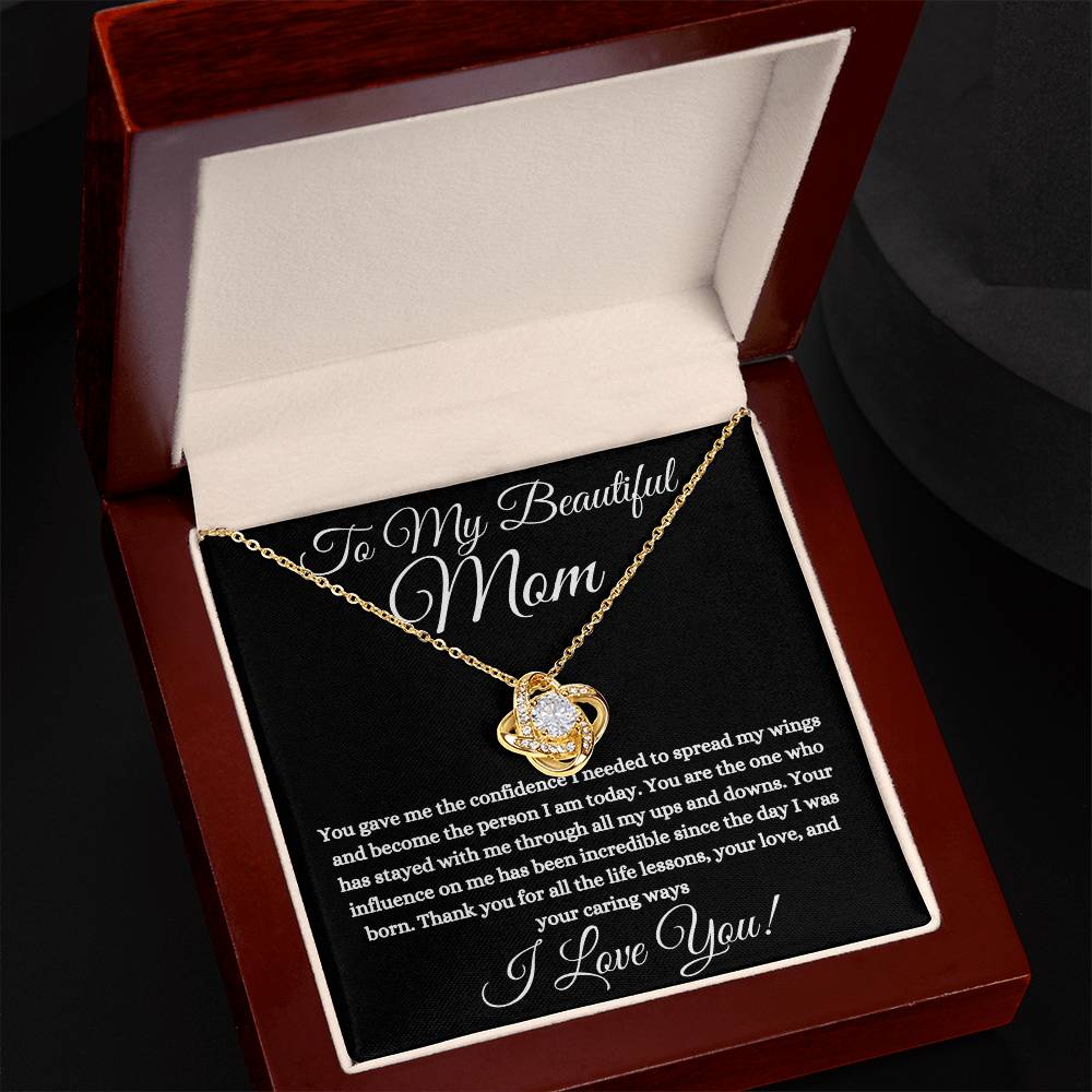 To My Beautiful Mom | Love Knot Necklace | Heartfelt Message