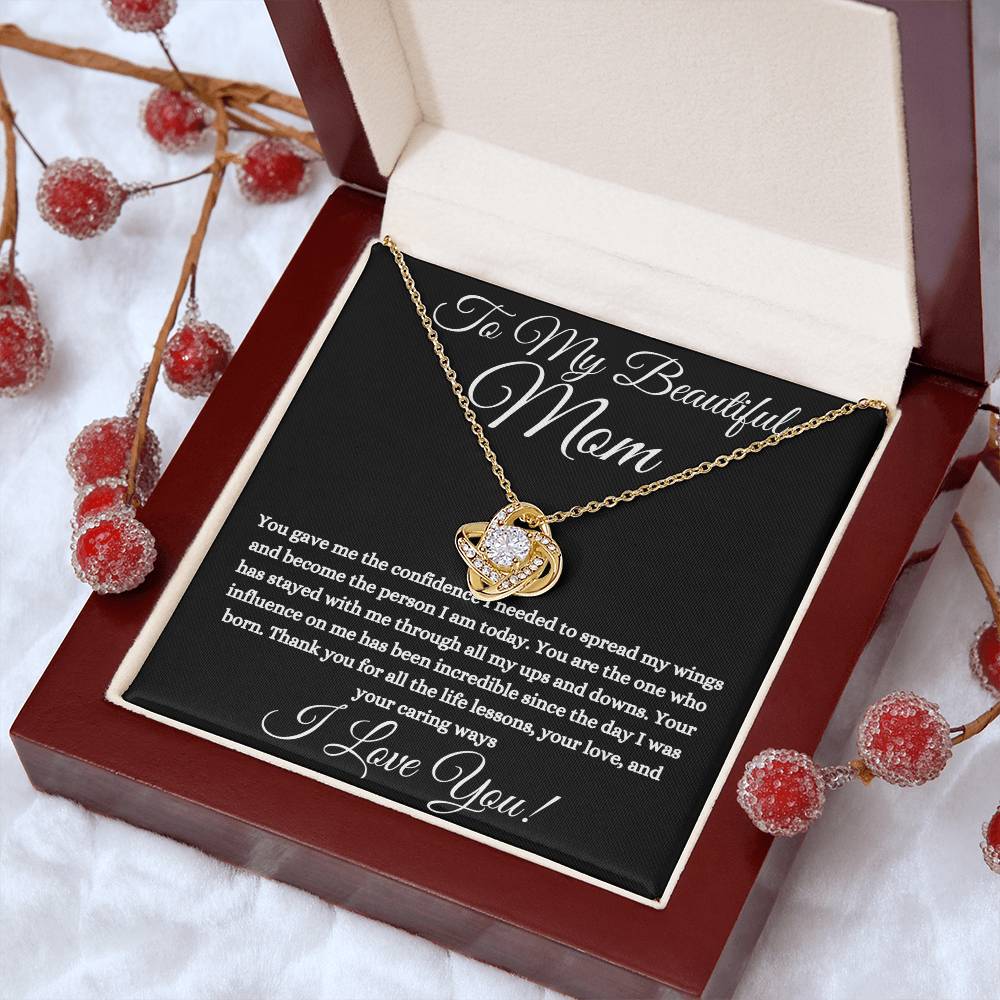 To My Beautiful Mom | Love Knot Necklace | Heartfelt Message