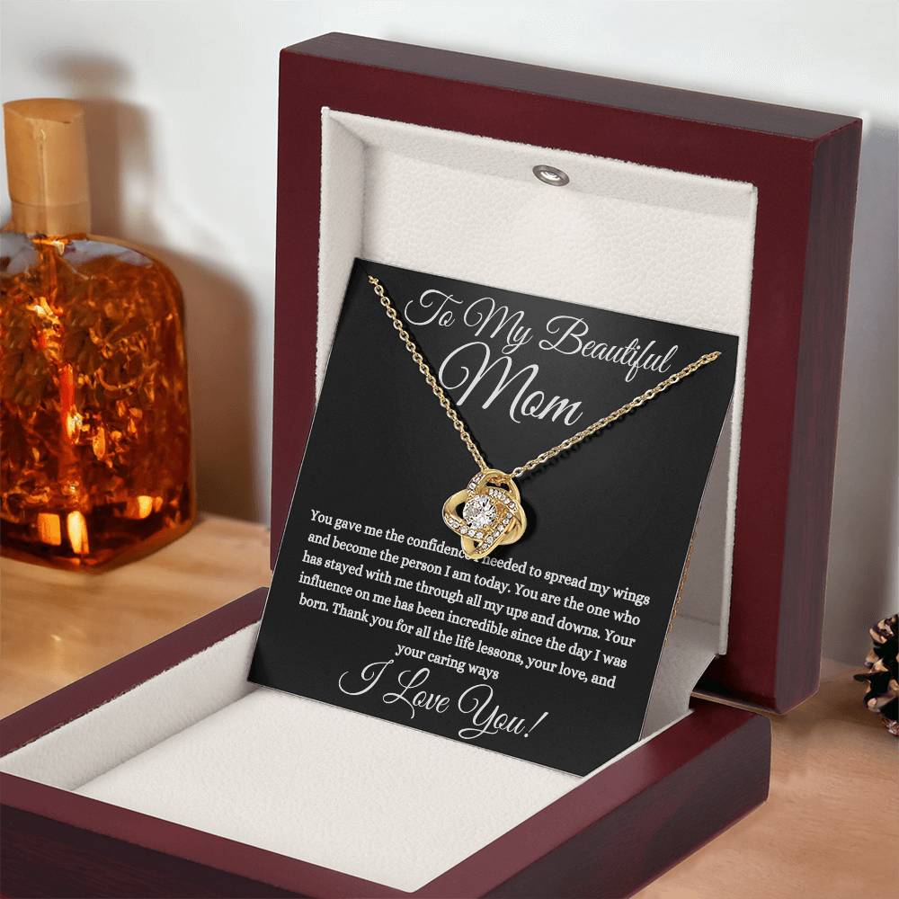 To My Beautiful Mom | Love Knot Necklace | Heartfelt Message