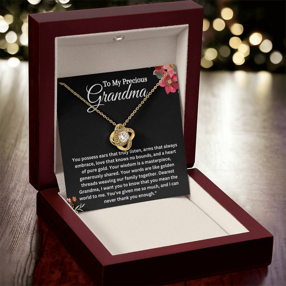 To My Grandma | Love Knot Necklace | Heartfelt Message