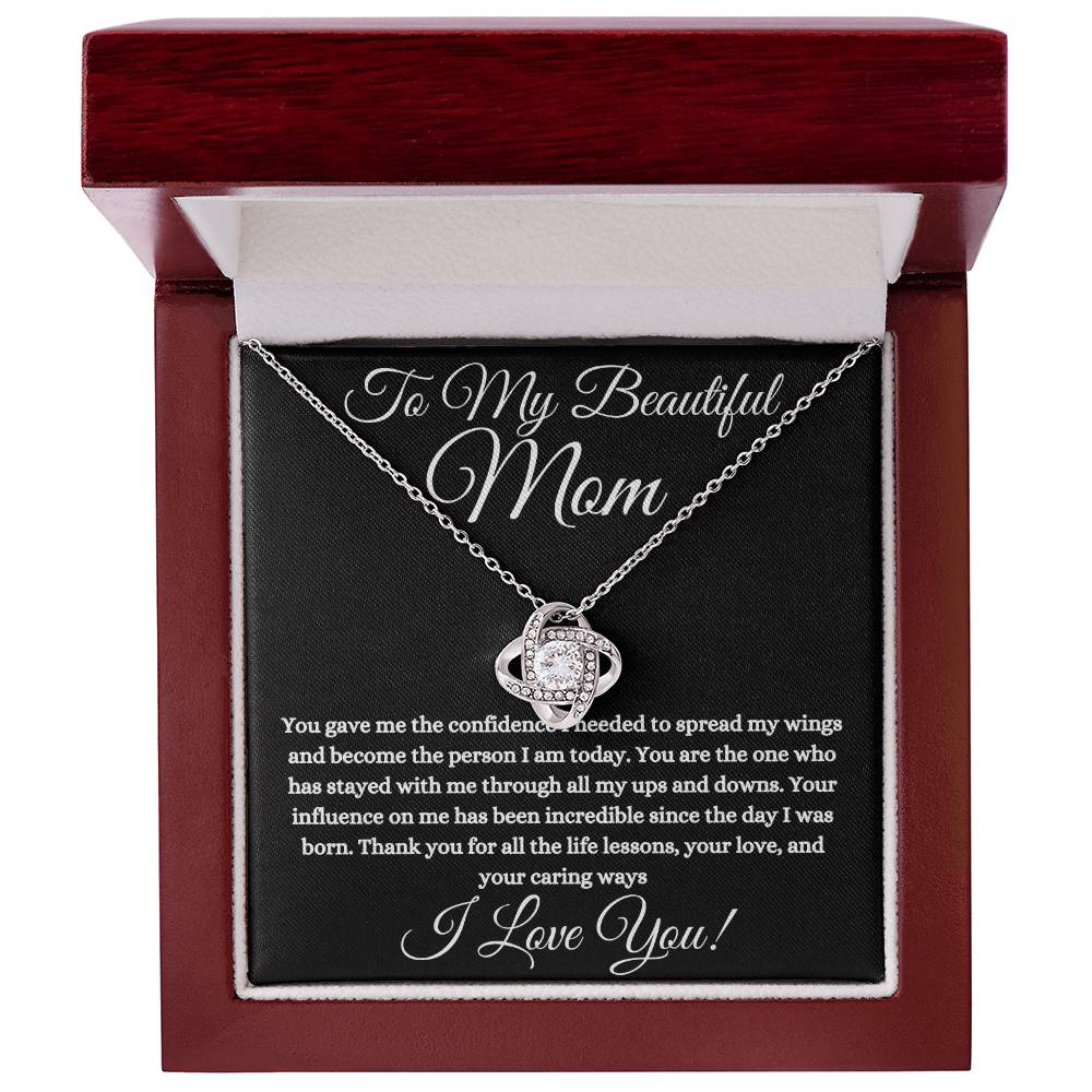 To My Beautiful Mom | Love Knot Necklace | Heartfelt Message