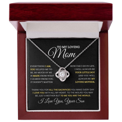 To My Mom | Love Knot Necklace Gift From Son