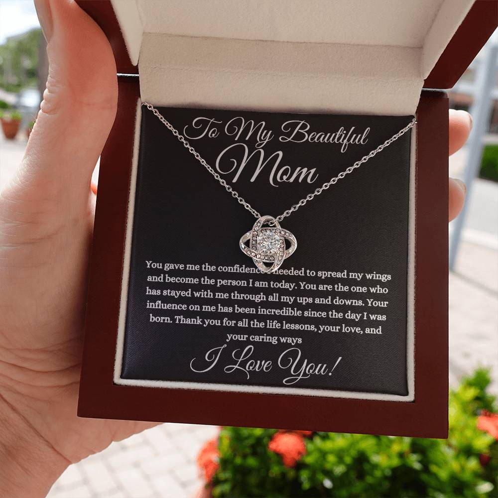 To My Beautiful Mom | Love Knot Necklace | Heartfelt Message