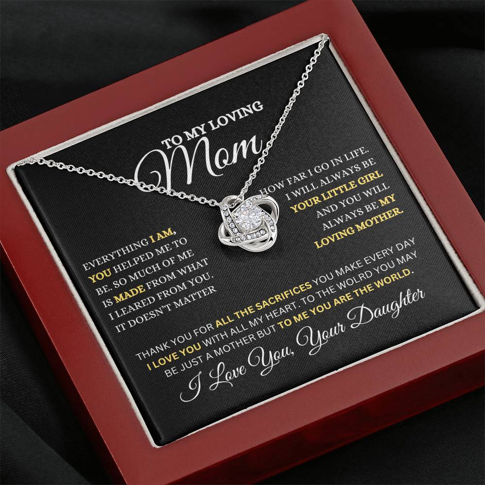 To My Mom | Love Knot Necklace Gift From Daughter