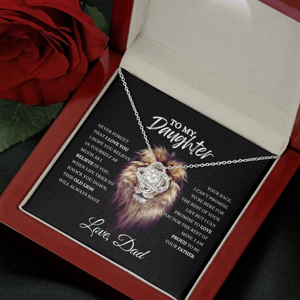 To My Daughter | Love Knot Necklace | Heartfelt Message From Dad