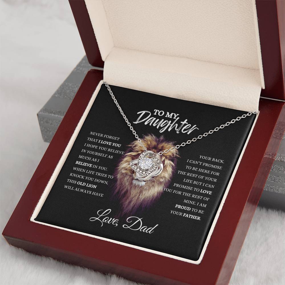 To My Daughter | Love Knot Necklace | Heartfelt Message From Dad