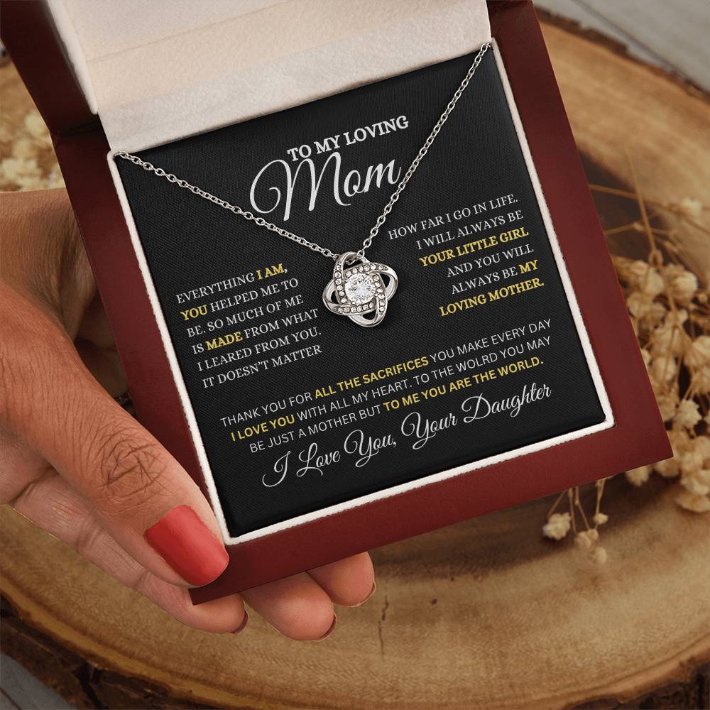 To My Mom | Love Knot Necklace Gift From Daughter