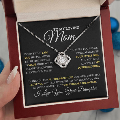 To My Mom | Love Knot Necklace Gift From Daughter