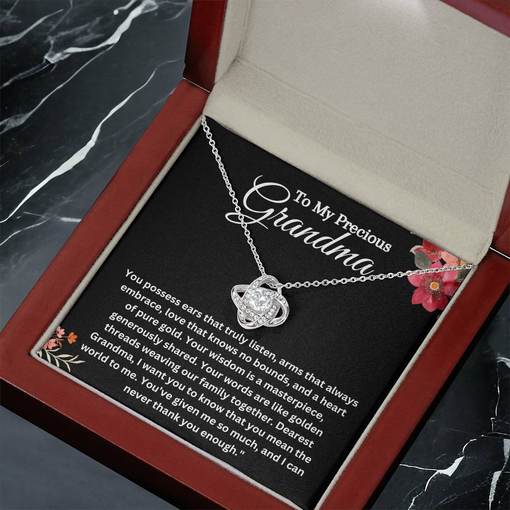 To My Grandma | Love Knot Necklace | Heartfelt Message