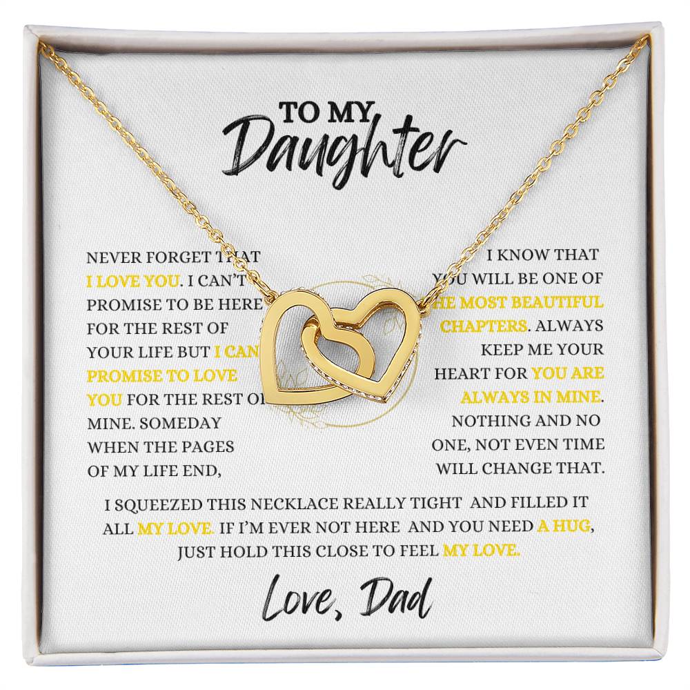 TO  MY DAUGHTER - Necklace Gift From Dad, Daughter Gift, Inspirational Strength Gift, Daughter Necklace, Love Knot, 14k Sentimental